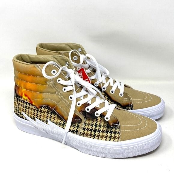 VANS Sk8-Hi Bolt Big Reveal Taos Taupe Men High Top Canvas Sneakers Size 9 NWB - Picture 2 of 6